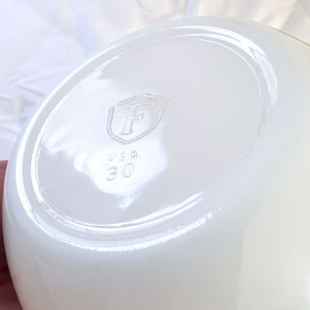 Federal Glass White Mixing Bowl 5” Diameter Milk Glass USA - Perfect!!